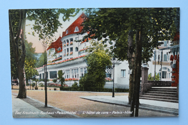 Ansichtskarte AK Bad Kreuznach 1918-1930 Kurhaus Palasthotel Hotel Straße Architektur Ortsansicht Rheinland Pfalz